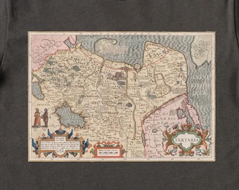 Camiseta Mapa de Tartaria Camisetas para hombre de Tartaria Camisetas de los conspiradores Camisetas de la Tierra plana Camisetas de la historia oculta