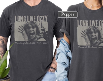 Retro Heavy Metal Band Tee | Vintage Rock T-Shirt Comfort Colors® Pepper | Gothic Grunge Graphic Shirt | Dark Aesthetic Concert Top Unisex