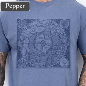 Tshirt Terre plate Tshirt carte vintage Mercator Projection Tshirts Tartaria pour homme Tshirt conspiration Tshirt Truther Tshirt Histoire cachée
