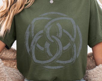 Camiseta con nudo celta, camiseta celta, camiseta vikinga, camiseta nórdica, camiseta con diseño celta, camiseta pagana, camiseta de mitología nórdica