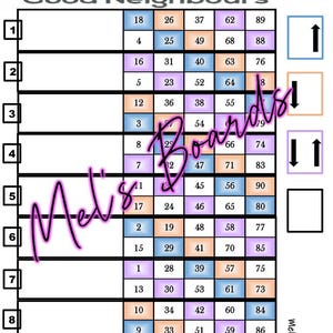Bingo de Fiesta Vecinal del Buen Vecino - 9 bloques, 90 bolas. Tableros sencillos y mixtos.