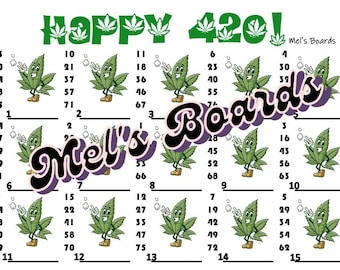 Happy 420 Picture Bingo - Straight & Mixed Boards