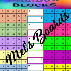 Double Rainbow Block Bingo