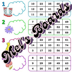 Block Bingo Pkg #2 - 3 Block Bingos, Straight & Mixed Boards