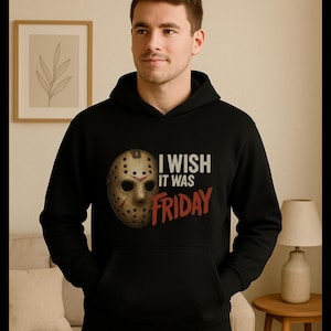 Friday the Thirteenth Hoodie, Horror Movie Hoodie, Halloween Gift, Halloween Hoodie