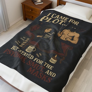 Velveteen Plush Blanket: Dark Romance Book Decor