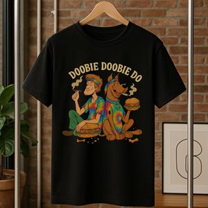 Vibrant Retro Tee, Fun T-Shirt for Stoners, Gift for Him, Gift for Her, Doobie Doobie Do Design