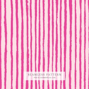 Textured Pink Stripes Seamless Pattern, Brush Stroke Stripe Digital Paper, Valentine Background, Commercial Use