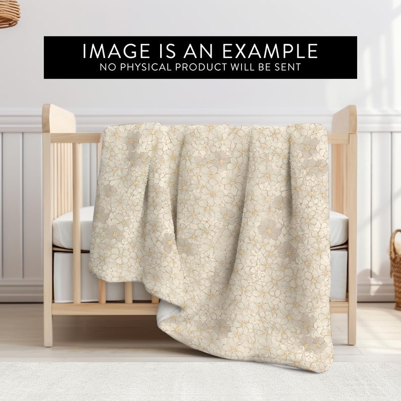 Neutral Beige Floral Seamless Pattern, Minimal Line Art Flowers Digital ...