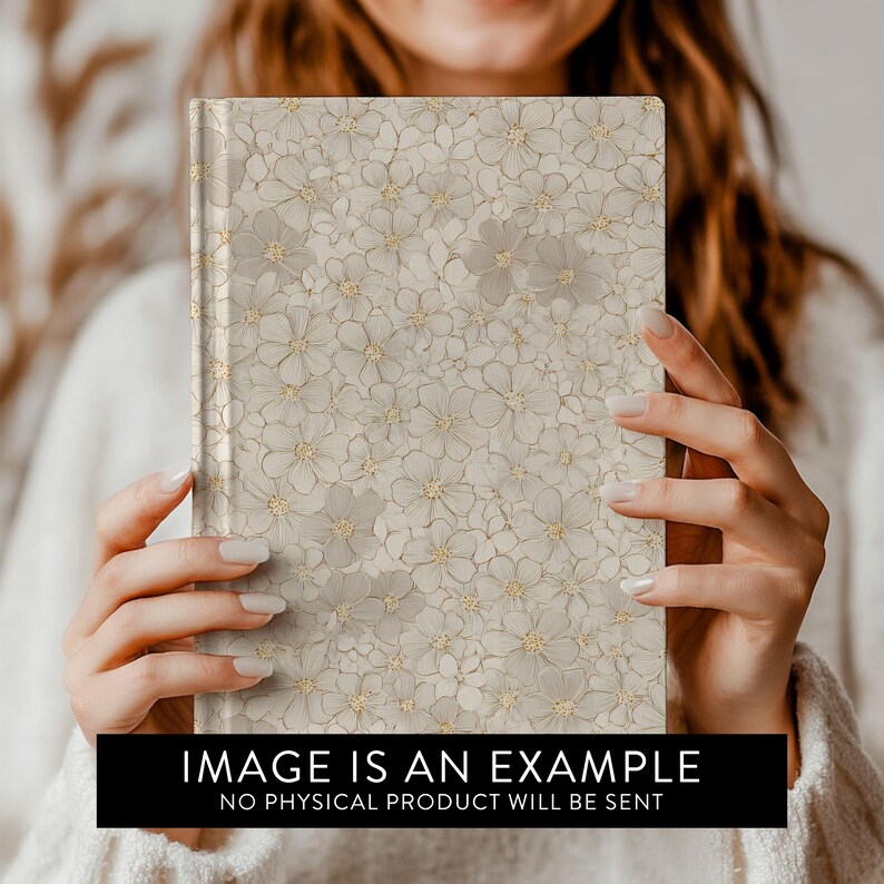 Neutral Beige Floral Seamless Pattern, Minimal Line Art Flowers Digital ...