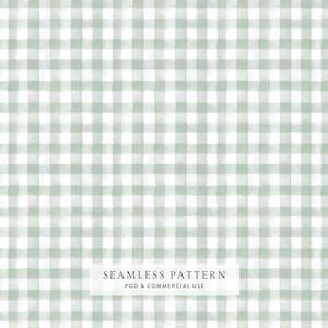 Motivo senza cuciture a quadretti verde salvia, carta digitale a quadri acquerellati, sfondo moderno preppy, stampabile a quadri, uso commerciale