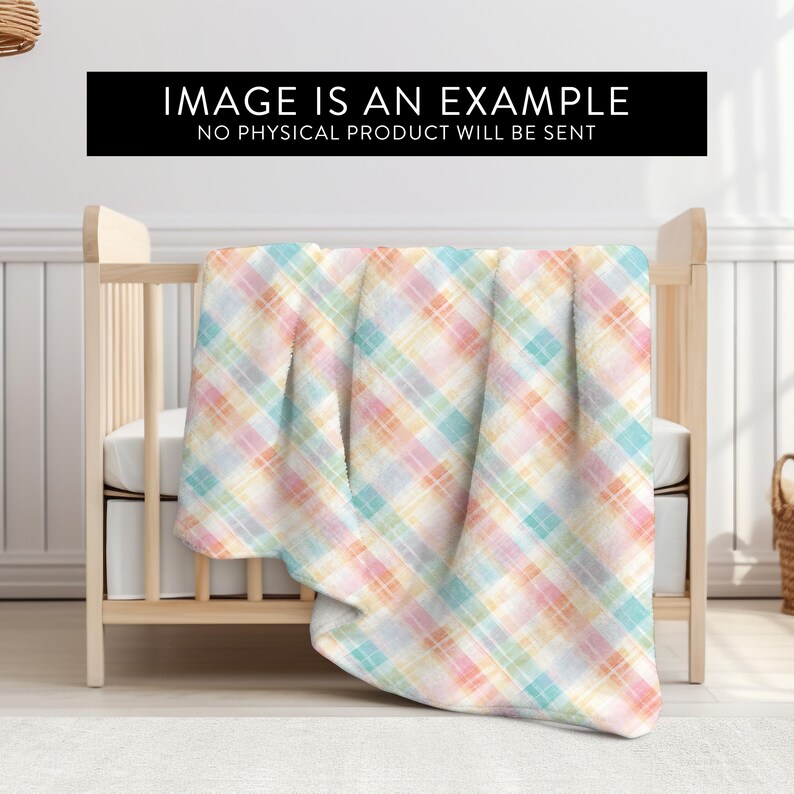 Pastel Rainbow Plaid Seamless Pattern, Watercolor Check Digital Paper ...