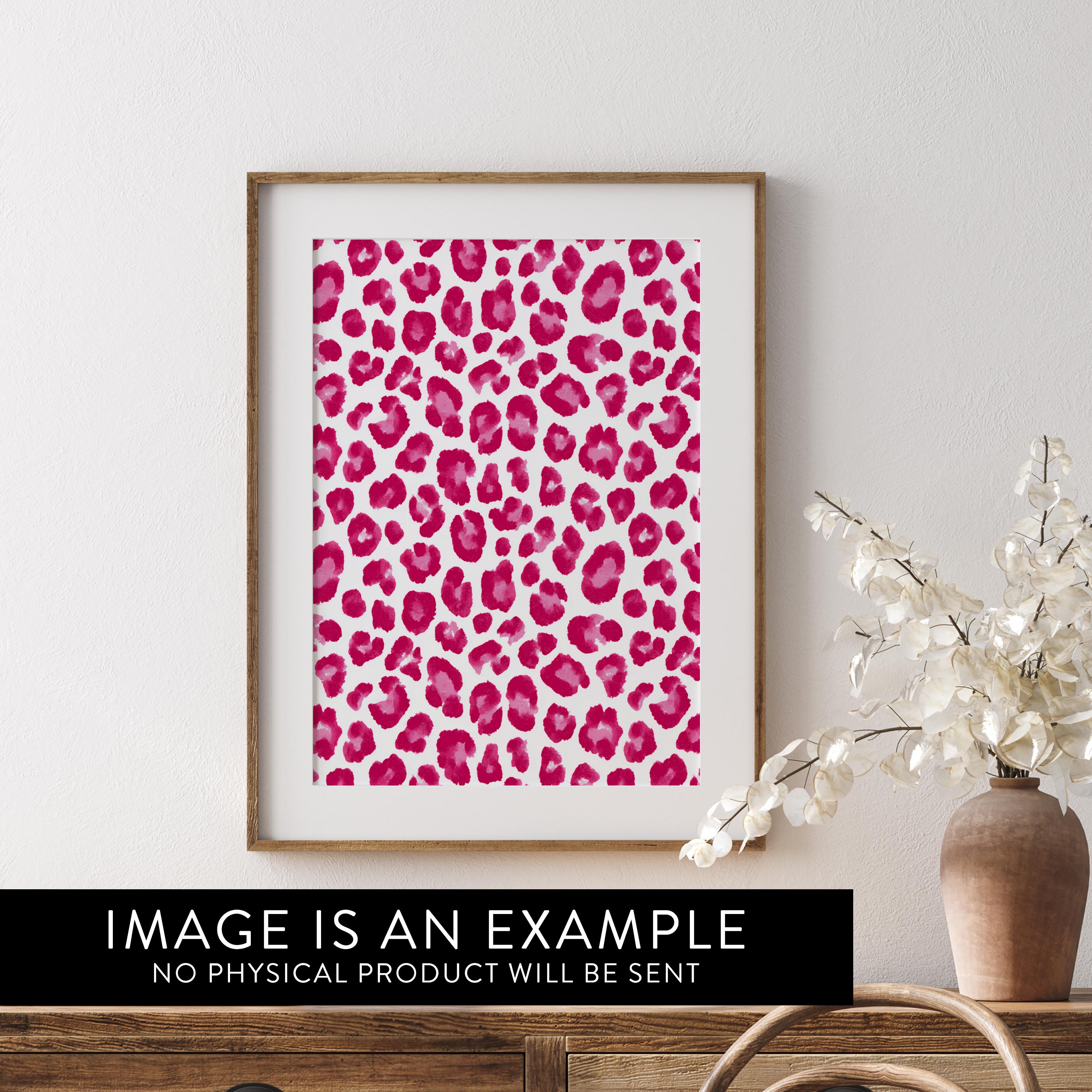 Pink Leopard Print Seamless Pattern, Watercolor Animal Print Digital ...