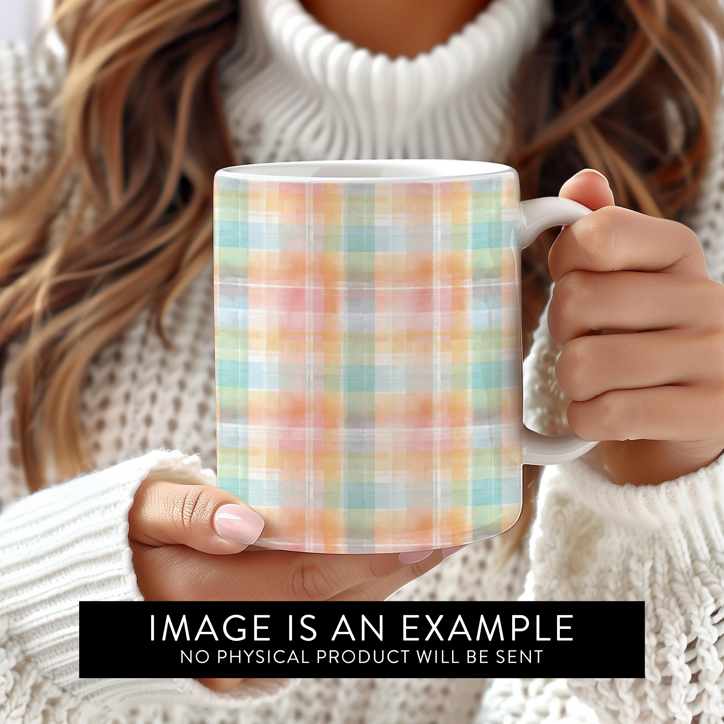 Pastel Rainbow Plaid Seamless Pattern, Watercolor Tartan Digital Paper ...
