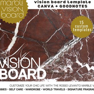 Vision Board Template, Manifesting Goals, Life Design, Goal Achievement, Life Goals Vision Template