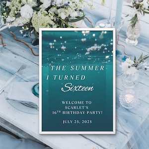 The Summer I Turned Pretty - Birthday Sign Template - Includes Two Sizes