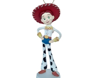 Figura decorativa de Jessie, vaquera heroína, adorno navideño coleccionable de la película Toy Story de Disney