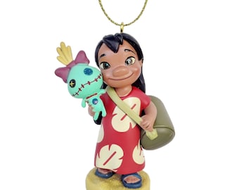 Lilo Character Ornament Figure Figurine Hawaiian Christmas Ornament Gift Decor Collectible from Disney Movie Lilo and Stitch