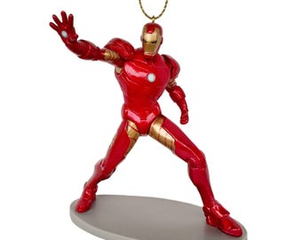 Iron Man SuperHero Ornament Figure Figurine Avenger Christmas Ornament Gift Decor Collectible from Disney Movie Avengers: Endgame