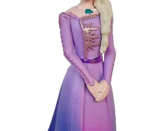 Elsa Purple Gown Ornament Snow Queen Figure Figurine Christmas Ornament Gift Decor Collectible from Disney Movie Frozen