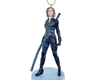 Figura decorativa de superhéroe de la Viuda Negra, figura de luchador vengador, adorno navideño, regalo decorativo coleccionable de la película de Disney Avengers: Endgame