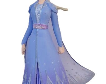 Elsa Blue Gown Ornament Snow Queen Figure Figurine Christmas Ornament Gift Decor Collectible from Disney Movie Frozen