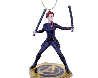 Figura decorativa de superhéroe de la Viuda Negra, figura de luchador vengador, adorno navideño, regalo decorativo coleccionable de la película de Disney Avengers: Endgame