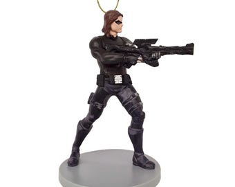 Bucky Barnes SuperHero Ornament Figure Figurine Avenger Christmas Ornament Gift Decor Collectible from Disney Movie Avengers: Endgame