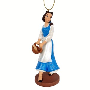 Princess Belle Ornament Figure Figurine Blue Dress Christmas Ornament Gift Decor Collectible from Disney Movie Beauty and the Beast