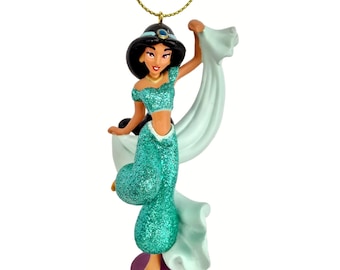 Figura decorativa de la princesa Jasmine bailando, adorno navideño, regalo decorativo coleccionable de la película de Disney Aladdin.