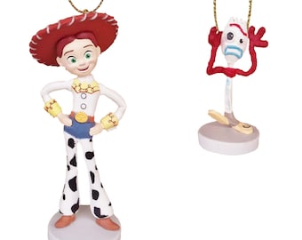 Jessie and Forky Ornament Figure Figurine Cowgirl Hero Christmas Ornament Gift Decor Collectible from Disney Movie Toy Story