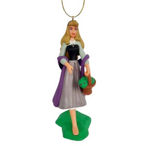 Princess Aurora Briar Rose Ornament Figure Figurine Purple Dress Christmas Ornament Gift Decor Collectible from Disney Movie Sleeping Beauty