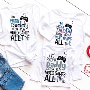 Dad SVG PNG 3 Versions Bundle Funny Gaming Quote Design, Video Game Dad Shirt Graphics
