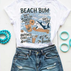 Shark SVG Funny Beach Bum PNG, Chill Shark in Sunglasses Clipart for Cricut, Sublimation, Summer T-Shirts, Tumblers, and Crafts