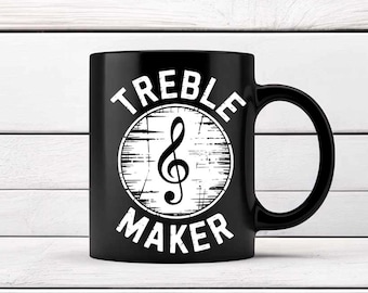 Music SVG PNG Bundle, Treble Maker Funny Musician Design, Band Teacher Choir Group Graphic for Shirts, Totes, Stickers, and Gifts