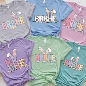Niedliches Ostern PNG SVG-Bundle ""BRBHE"" | Be Right Back Hiding Eier Akronym Clipart für T-Shirts, Crafts Sublimation, Cricut mit Häschenohren für Kinder