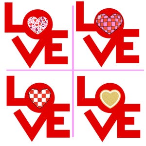 Valentine’s Day Love Heart PNG, Abstract Heart Digital Design for Crafts and Projects