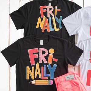 Teacher SVG PNG FRI-nally! Pencil and Ruler Graphic for Kids and Educators, Fun School Design Cricut, Sublimation Stickers, Classroom Decor