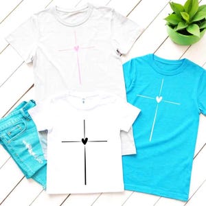 Cross with Heart SVG PNG 3 Versions Mix and Match Faith Shirt png, Love Christian DIY Crafts Designs