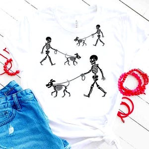 Dog SVG PNG Bundle 8 Designs Dog Walker Skeleton Funny Graphics Dog Lover Pet Walking Designs Mix and Match Shirts Graphics