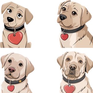 Cute Anime Labrador Retriever PNG | Adorable Golden Dog Cartoon SVG Graphic Bundle for Sublimation, Dog Stickers, T-Shirts, and More