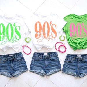 90s Babe SVG PNG Bundle 3 Neon Colors, Y2K Aesthetic for Cricut Retro Girl Digital Design, Colorful Bold Nostalgic Clipart, Instant Download