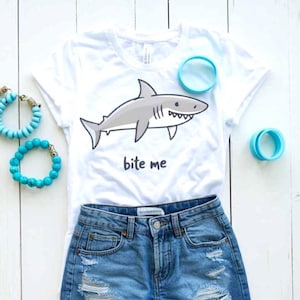 Shark SVG PNG Funny Summer Shark Graphic for Cricut, Sublimation, DIY T-Shirts, Stickers,  Beach Wear, Ocean Lover Design, Digital Download