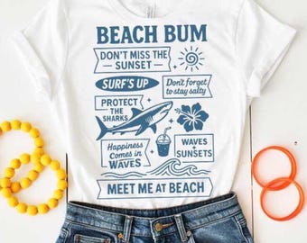 Clipart di vacanze estive in formato SVG PNG, sole retrò, sabbia e surf per sublimazione, lavoretti per le vacanze, magliette costiere, borse tote