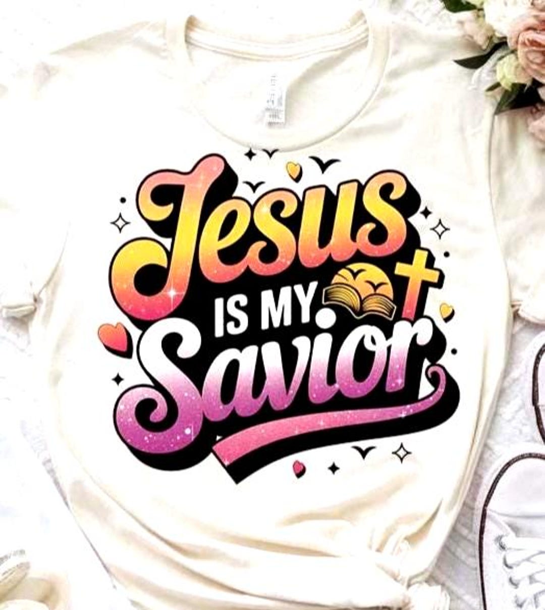Savior Script Christian SVG PNG Graphic, Jesus is My Savior Script, Uplifting Faith ...