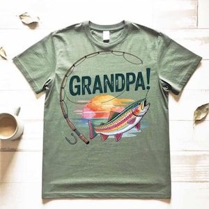 Grandpa Fishing SVG: Father&#39;s Day Grandkids Design (Digital Download)