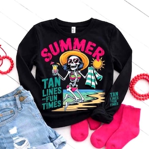 Tan Lines SVG PNG Bundle 2 Graphics Fun Times Summer Vacation Designs Spring Break Girls Trip Cruise Group Shirts Graphics