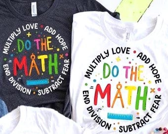 Pacchetto di 3 versioni PNG SVG per insegnanti, magliette divertenti da abbinare per appassionati di matematica, decorazioni per la classe.