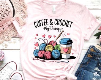 Crochet PNG SVG Crochet ist meine Therapiegrafik für Sublimationsdrucke, T-Shirts, Tassen, Tragetaschen und mehr