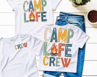 Camping Shirt SVG PNG Camp Life Campfire Design Graphic, Outdoor Cricut File for Summer Camp Shirts, Matching Family Tees, Hiker tote gift
